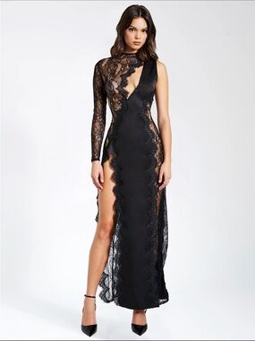 Black Lace Maxi Dress by Miss Circle